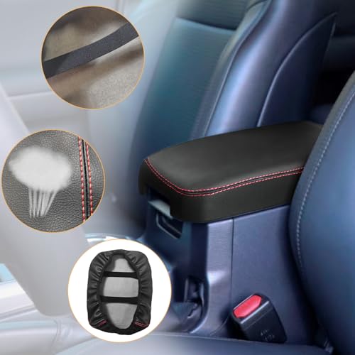 Compatible with Center Console Armrest Cover for Toyota Tacoma 2016-2023 Leather Arm Rest Storage Box Lids Cushion Protector Pad - size: Tacoma 2016-2023