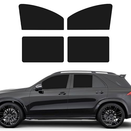 Car Side Window Sun Shades, Shades with Magnets, Shade for Baby, Strong-Light Blocking & UV Protection Privacy Covers Auto Accessories (Double-Sided Black) - color: Black