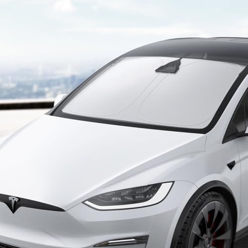 Spigen Windshield Sunshade for All Tesla Model X (2015 to Current) Triple-Coated Front Sun Shade - size: Model X