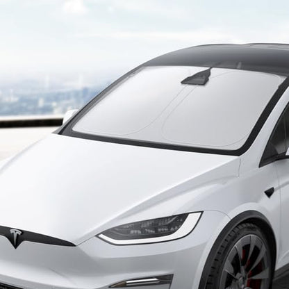 Spigen Windshield Sunshade for All Tesla Model X (2015 to Current) Triple-Coated Front Sun Shade - size: Model X