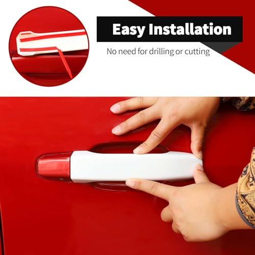 Voodonala White Door Handle Cover Trim Compatible with Chevy Colorado/GMC-Canyon 2014-2022 - color: White