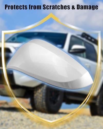 Left Driver Mirror Cover Cap Fit for Toyota 4RUNNER 2013-2023 Fit for RAV4 SE XLE LTD 2013-2018 HV 2016 for Models Without a Side Camera Only, Silver - size: Left Side