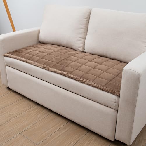Couch Cover for Dogs Washable Pet Bed Fuzzy Pet Couch Covers Nonslip Couch Slipcover for Dogs, Kids, Pets Friendly Sofa Cover Loveseat Covers (Brown, 21''x51''/Rectangular) - color: Brown, size: 21''x51''/Rectangular
