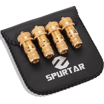 Spurtar Tire Deflator, 6-30 PSI Air Down Tire Deflators Offroad Accessories for Jeep, Car, Truck, Motorcycle, and ATV (4 Pack with Storage Bag)