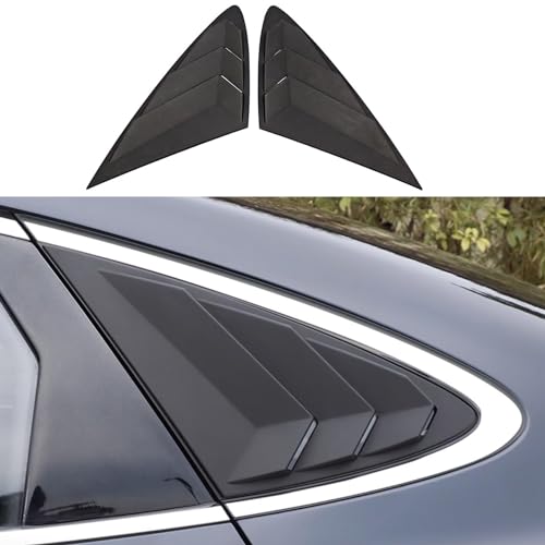 Rifoda for New Sonata Window Louvers Air Vent Scoop Shades Cover Blinds Fit for Hyundai Sonata 2020 2021 2022 2023 2024 Rear Side Window Louvers Decoration Trims ABS Material 2PCS (Matt Black) - color: Matt Black, size: For Sonata 2020-2024
