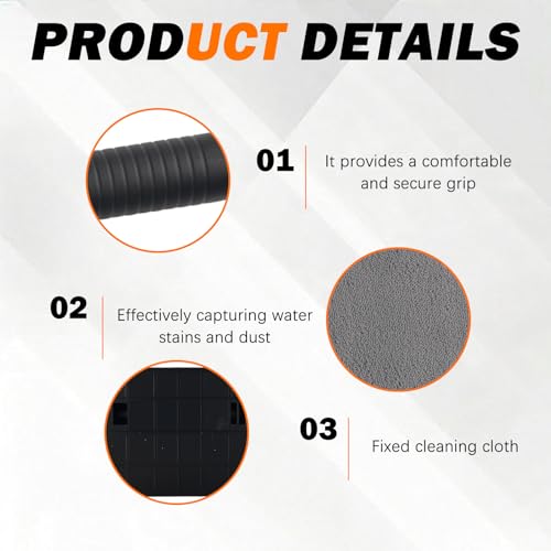 2026 New Car Windshield Cleaner Tool,Telescopic Inside Windshield Cleaning Tool with 180° Swivel & Microfiber Pad,Universal Car Window Cleaner Tools for Cars Trucks SUVs