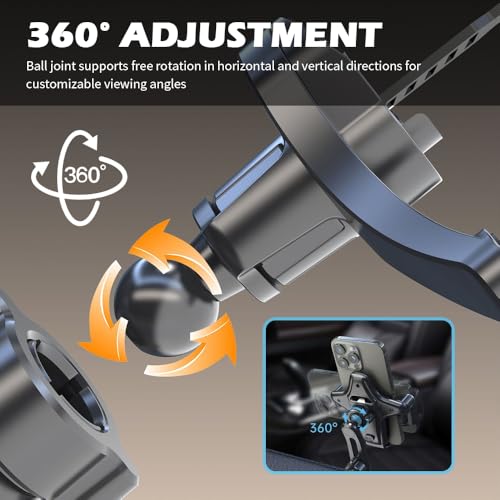 2026 Upgraded Car Vent Phone Mount,360° Rotatable & Retractable Air Vent Phone Holder for Car Fit 4.7-7.2" Phones,Universal Cars Phones Holder Vents for Horizontal/Vertical Vents