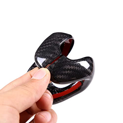 Fit for Porsche Macan 2022-2023 Center Console Gear Shift Head Knob Decorative Cover Real Carbon Fiber Interior Trim Accessories