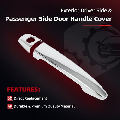 cciyu Chrome ABS Door Handle Cover Exterior for Toyota 4Runner (2003-2009), Avalon (2006-2011), Camry (2007-2011), Highlander (2008-2013) - Car Door Handle Cover (4PCS)