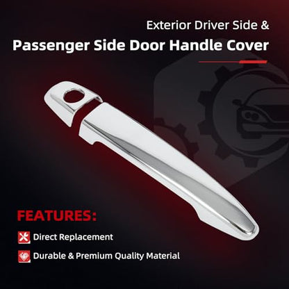 cciyu Chrome ABS Door Handle Cover Exterior for Toyota 4Runner (2003-2009), Avalon (2006-2011), Camry (2007-2011), Highlander (2008-2013) - Car Door Handle Cover (4PCS)