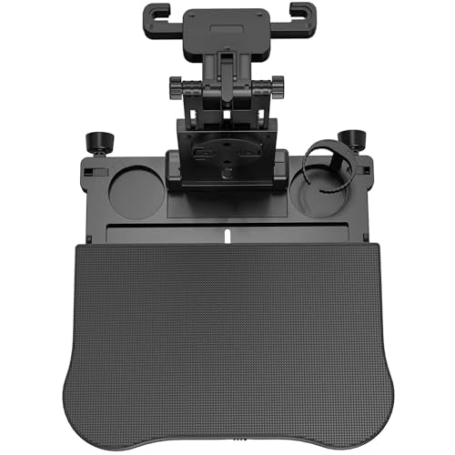 Car Seat Tray Table - Foldable Car Kids Passenger Roadtrip Eating Food Backseat Travel Trays Dinning Working Laptop Desk with Non-Slip Pad/Phone/Tablet Holder - size: 17.7" * 15.2"