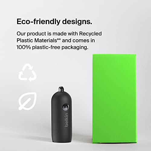 Belkin Boost↑Charge™ 30W Fast Car Charger, USB-C Power Delivery Port, 4-Port USB Power Extender, Universal Compatibility for iPhone 16, Galaxy S25, Note Series, Nintendo Switch 2 and More - Black - style: Charger + Power Extender