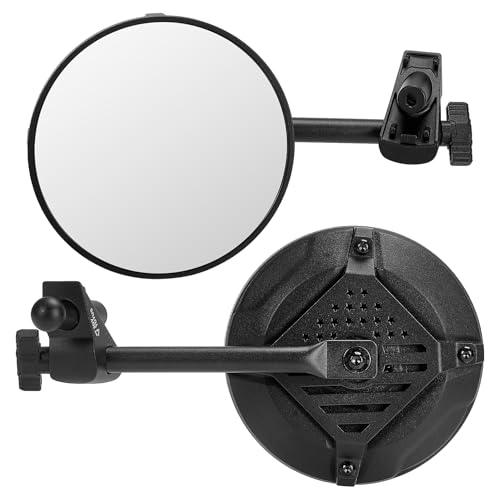 JOYTUTUS Doors off Mirrors Compatible with 2018-2023 Wrangler JL & 2020-2023 Gladiator JT, Off-Road Rearview 6 Inch Mirror with Ball Adapter, Broad Vision, No Shaking, Us Flag Pattern