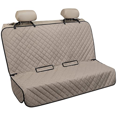 VIEWPETS Bench Car Seat Cover Protector - Waterproof, Heavy-Duty and Nonslip Pet Car Seat Cover for Dogs with Universal Size Fits for Vehicles, Trucks & SUVs - color: KHAKI, size: 49" L × 56" W