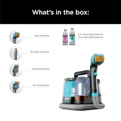 Shark StainStriker HairPro Portable Carpet, Upholstery & Area Rug Cleaner with Pet Mess & Hair Tools, Self-Cleaning, Perfect for Pets & Car Interiors, 4 Cleaning Tools & Pet Solution, Copper, PX251 - style: StainStriker w/ HairPro Technology