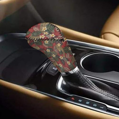 Jeiento Brown Cheetah Car Interior Accessiores for Men Women Capybara Leopard Auto Gear Shift Knob Cover + Handbrake Cover Set Non-Slip Soft Fit Most Cars Sedan SUV Van Truck,Capybara Lover - color: Brown Leopard Tropical Flower