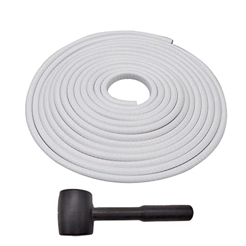 Car Door Edge Guards White, 32.8Ft(10M) Car Door Edge Protector Rubber U Shape Edge Trim Universal Fit for Jeep Trucks Offroad SUV All Vehicles with Rubber Mallet(White 32.8FT) - color: White