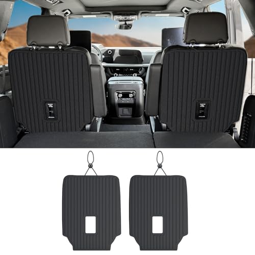 2nd Row Bucket Seats Kick Mats for 2021-2026 Chevrolet Chevy Tahoe&Suburban, for GMC Yukon&Yukon XL, All Weather TPE SeatBack Protector 7 Seats Captain Chair Accessories(2nd Row Kick Mats) - style: 2nd Row Kick Mats