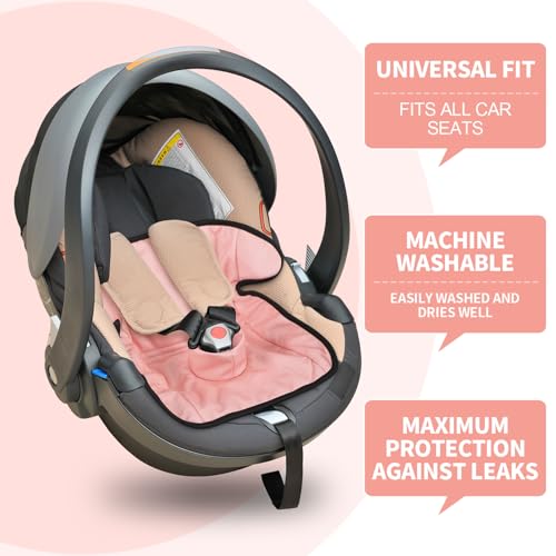 HunnmingRe 2 Pack Floral Car Seat Protector for Potty Training Waterproof Piddle Pad Cover from Spillages Nappy Leaks Toilet Training Anti Slip Backing Strollers Carseat Liner for Toddlers Babies - style: Floral