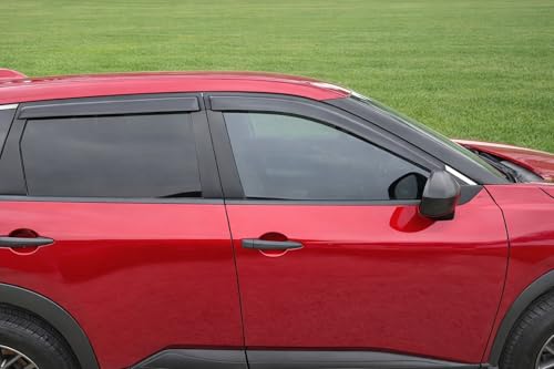 2021-2026 Tape-On Rain Guards for Nissan Rogue Side Window Visor Deflectors S SV SL Platinum Tinted Vent Shade Protectors 2022 2023 2024 2025 - size: For Nissan Rogue 2021-2026