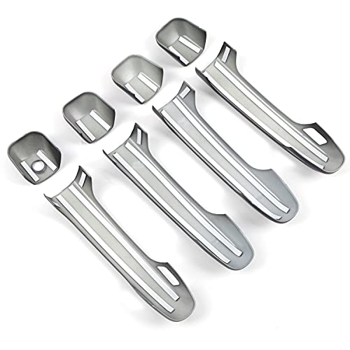 ITrims Door Handle Cover Trim for Toyota 4Runner 4WD N280 Prado J150 2010-2024 2018 2019 2020 Car Styling Accessories Exterior Door Handles 8PCS ABS (with Smart Key Holes Matte Black) - size: with Smart Key Holes Matte Black