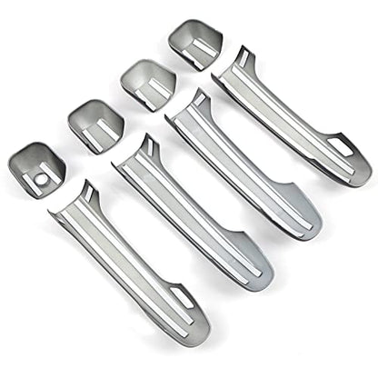 ITrims Door Handle Cover Trim for Toyota 4Runner 4WD N280 Prado J150 2010-2024 2018 2019 2020 Car Styling Accessories Exterior Door Handles 8PCS ABS (with Smart Key Holes Matte Black) - size: with Smart Key Holes Matte Black