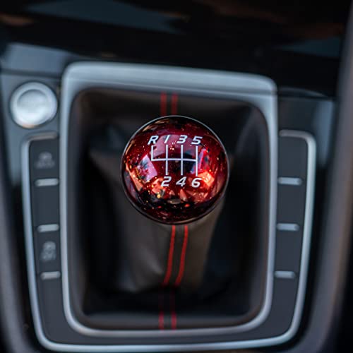 Billetworkz Cosmic Space Shift Knob Compatible with Manual 1999-24 VW MK4/MK5/MK6/MK7/MK8 Golf/GTI/Golf R/Jetta/GLI, Red Cosmic - color: Cosmic Red
