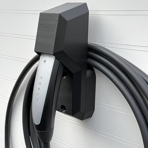 Chargeifier Tesla Charging Cable Organizer with Latch use w/Model S Model 3 Model X Model Y w/Mobile Connector Bracket-Automotive Accessories (Charger and Mobile Connector Holder)