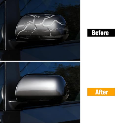 Moonlinks 1Pair Compatible with 2012 2013 2014 2015 2016 2017 2018 2019 2020 Toyota Sienna Mirror Cover Replacement, Gray Left Driver Side&Right Passenger Side Door Rearview Side Clip-on Mirror Cap - color: Pair Gray
