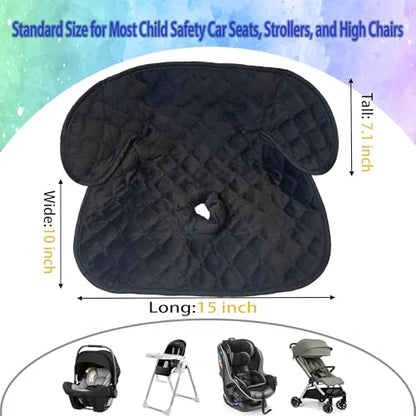 Gulissa 2 Pack Piddle Pad - Potty Training Car Seat Protector, Waterproof Car Seat Cover for Car Seats & Strollers, Non-Slip, Leak-Proof & Washable Fits All Seats for Ages 6 Months to 4 Years (Black) - color: Black
