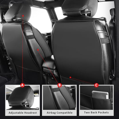 MIROZO Tacoma Seat Covers Black,Waterproof Truck Seat Covers Fits for 2016-2023 Toyota Tacoma Crew Cab,Automotive Seat Cover Full Set,Pickup Cushion Front & Rear Seat Cover Set(Black, Full Set) - color: Black, size: Full Set（2016-2023 Tacoma）