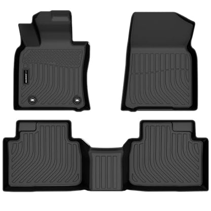Auxko All Weather Floor Mats Fit for Toyota Camry Hybrid 2018-2024 TPE Rubber Liners Set Camry Hybrid Accessories All Season Guard Odorless Anti-Slip Floor Mats 2 Row - size: camry hybrid|2018-2024|floor mats