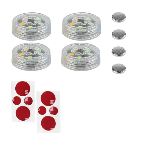 4 PCS Wireless Car Door LED Warning Lights, 5 LED Roadside Strobe Lamp for Anti Rear End Collision, Universal Flashing Safety Signal Light for Sedans SUVs Trucks Vans (Colorful) - color: Colorful