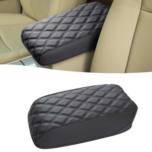 GIANT PANDA Custom Center Console Cover Fit for Toyota Highlander 2008 2009 2010 2011 2012 2013 2014,Waterproof-Anti-Scratch,Faux Leather Armrest Center Cover - Full Protection - Black - color: Highlander 2008-2014, size: Highlander