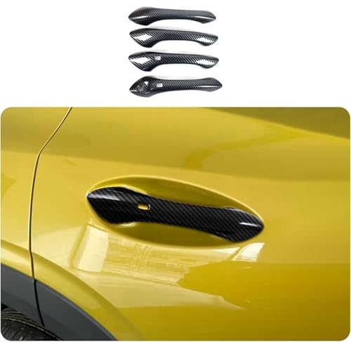 Car Accessories Fit for Chevrolet TRAX 2024 2025 2026 Exterior Door Handle Cover Trims (with Smart Holes:Carbon Fiber Style) 4PCS ABS - color: With Smart Holes:Carbon Fiber Style