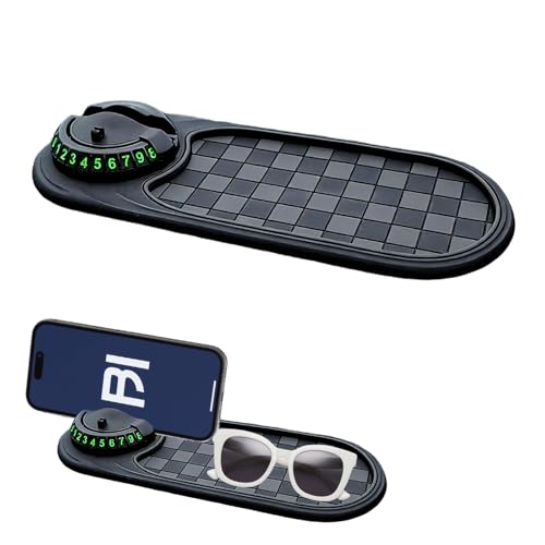 Multifunctional Car Anti-Slip Mat, Multifunction Car Anti-Slip Mat, Multi Function- Universal Non-Slip Dashboard Pad to Secure Phone, Keys for Safe & Organized Driving
