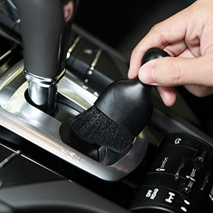 AOCISKA Car Interior Detailing Brush,Soft Bristle Cleaning Brush Car Detailing Brush Dusting Brush,Car Interior Cleaning Tool,Auto Detail Brush Car Dash Duster Brush (Black) - color: Black