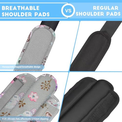 ZINZ 2-Pack Universal Shoulder Pad with Ultra Thick Cushion for Bag Luggage Bag Crossbody, Plus Long & Anti-Slip & Breathable,Butterfly - color: Butterfly