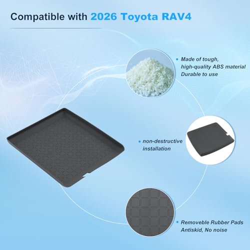 BIXUAN 2026 RAV 4 Front Center Console Organizer for 2026 Toyota RAV 4 Center Console Middle Console Console Tray 2026 RAV 4 Accessories - color: Black2