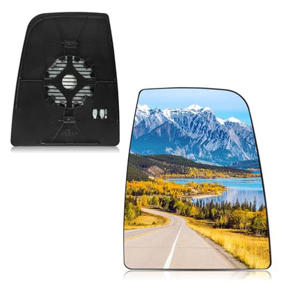 BDFHYK Mirror Glass Compatible with Transit T150 T250 T350 2015-2022 Side View Heated Convex Mirror Glass with Backing Plate, Replaces CK4Z17K707D (Right Upper Side) - size: Right Passenger Side, style: 2015-2022 Transit T150