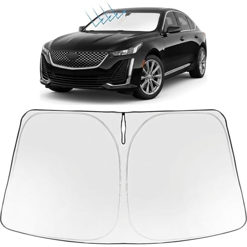 Proadsy Windshield Sun Shade for Cadillac CT5 2020-2026 Foldable Front Sunshade Protector Sun Visor Blocks UV Rays Keep Car Cooler Accessories - size: Cadillac CT5 2020-2026
