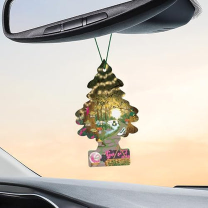 LITTLE TREES Car Air Freshener | Hanging Tree Provides Long Lasting Scent for Auto and Home | Enchanted, 24 Air Fresheners - color: Enchanted