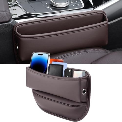 Car Seat Gap Filler 2 Pack Car Gap Filler Seat Organizer Front Seat Leather Car Accessories, Car Essentials for SUV Truck, Adjustable Seat Gap Filler Organizer (Brown，1 Pack) - color: Brown，1 Pack