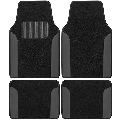 Floor Mats for Cars PU Leather Carpet Car Floor Mats Waterproof Car Mats Automotive Floor Mat for Cars SUV Trucks Van Tapetes para Carro Interior Car Accessories (Gray) - color: Gray
