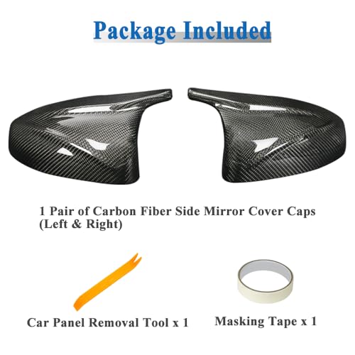 AeroBon Real Carbon Fiber Mirror Cover Compatible with 2014-2020 Audi A3 S3 RS3 (8V) Mirror Caps With Lane Assist - size: Mirror Covers