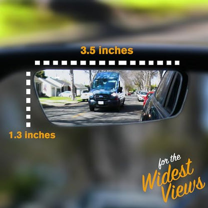 Safe View Wingman Blind Spot Mirrors – See More, Drive Safer – Real Convex Glass, Wide Angle Vision, Easy Peel & Stick, Durable Weatherproof Design - size: Wingman
