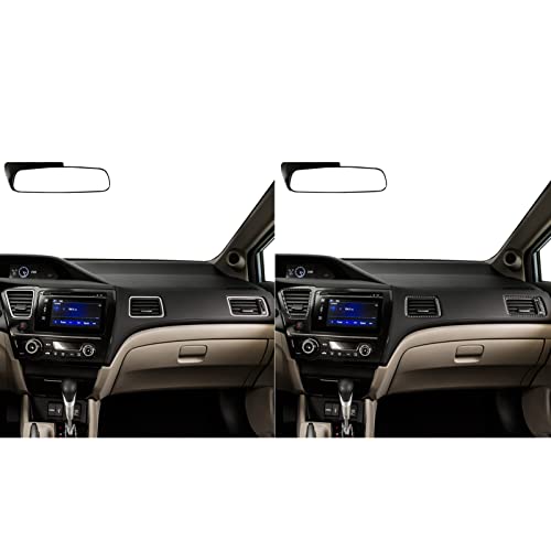 Real Carbon Fiber Dashboard Both Sides Air Vent Outlet Frame Sticker Interior Trim Accessories Compatible with Honda Civic 9 Coupe/Sedan 2013 2014 2015 Black - Kit - color: Dashboard Both Sides Air Vent Outlet Frame - Kit