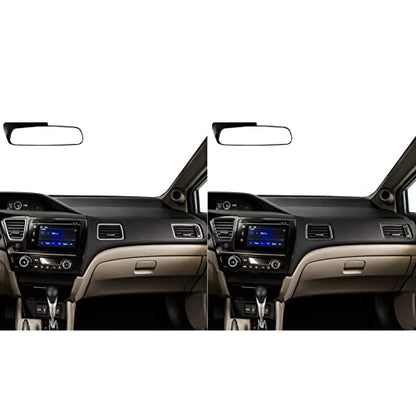 Real Carbon Fiber Dashboard Both Sides Air Vent Outlet Frame Sticker Interior Trim Accessories Compatible with Honda Civic 9 Coupe/Sedan 2013 2014 2015 Black - Kit - color: Dashboard Both Sides Air Vent Outlet Frame - Kit