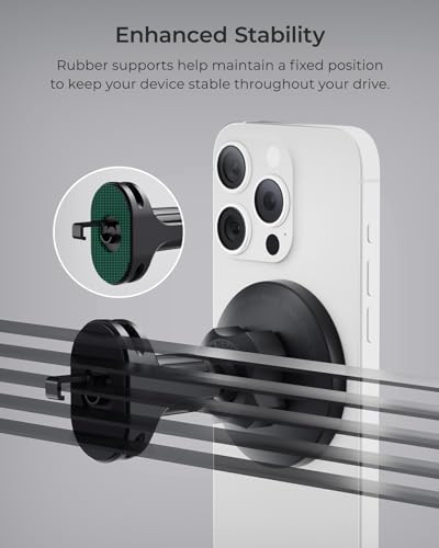 iOttie iTap 3 Magnetic Air Vent Car Mount Phone Holder with Magnetic Ring Adapter. Compatible with iPhone, Samsung Galaxy, Google Pixel, Huawei, LG, and All Qi Compatible Smartphones - style: Air Vent Mount