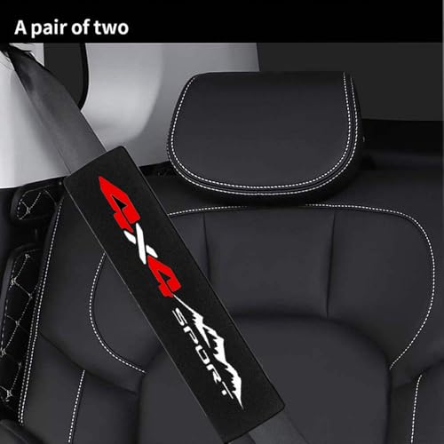 2 Pack 4X4 Off Road Sport Soft and Comfortable Car Seat Belt Pads,Embroidered Logo Car Seat Belt Pads Safety Belt Strap Luggage Shoulder Pad - color: 4x4s